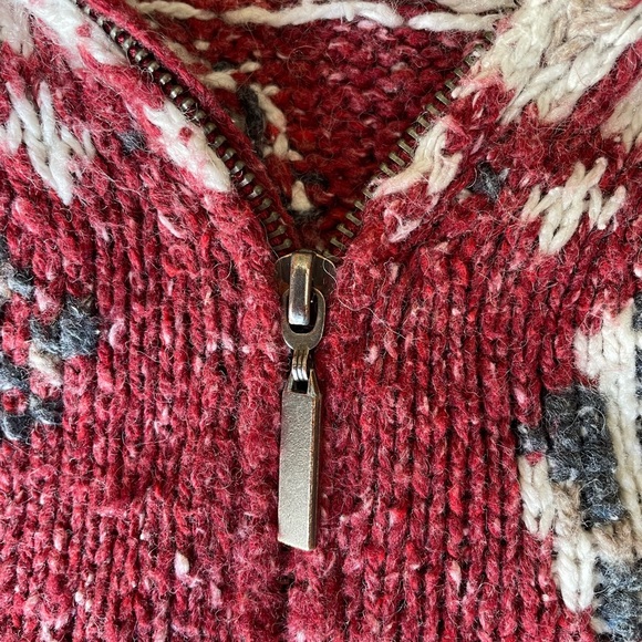 One in One Two-Way Zipper Wool Knit Jacket Size Small - Picture 4 of 12